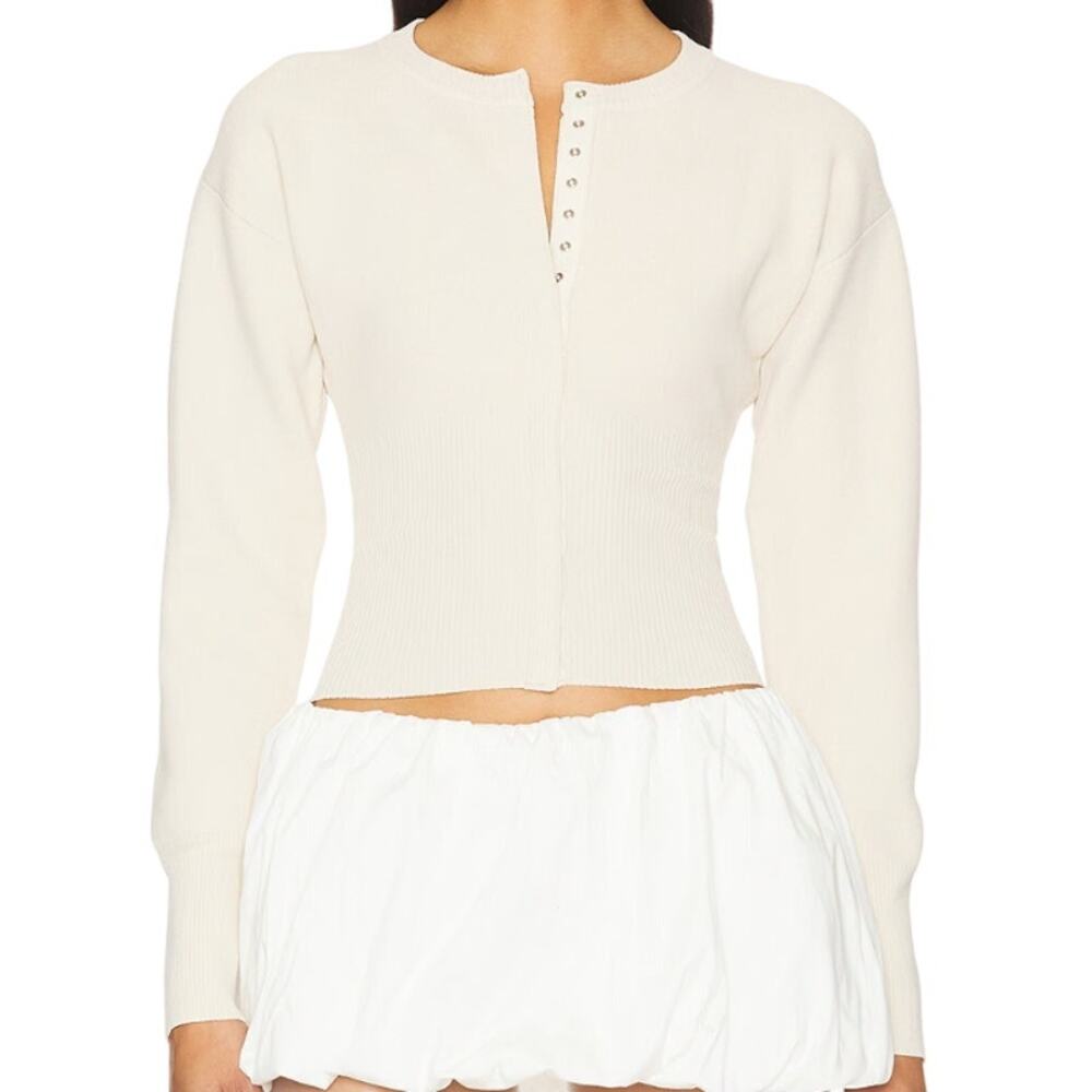 ALL THE WAYS Kourtney Cardigan in Ivory, Size S